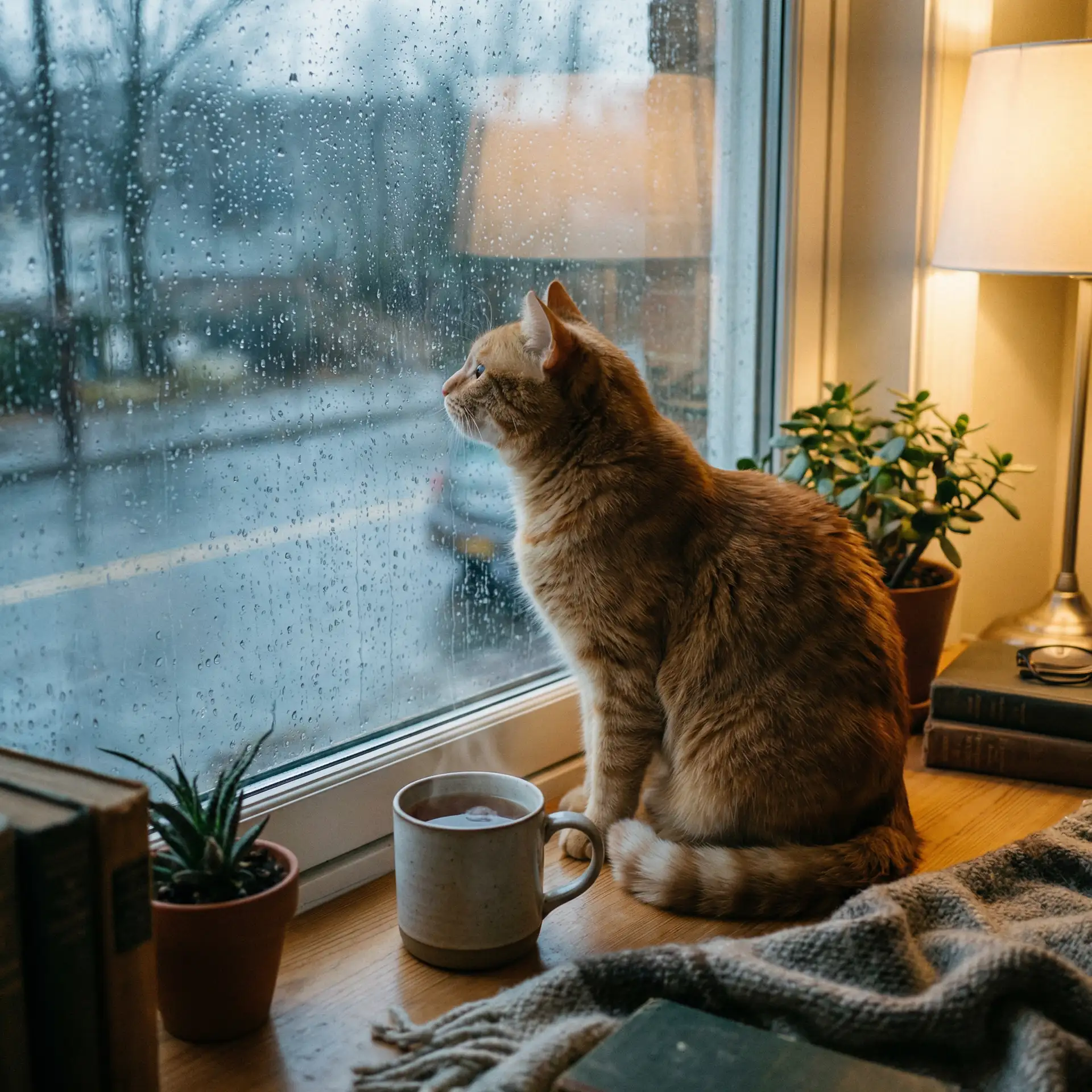 猫咪望着窗外的雨 - 青娱乐国产视频盛